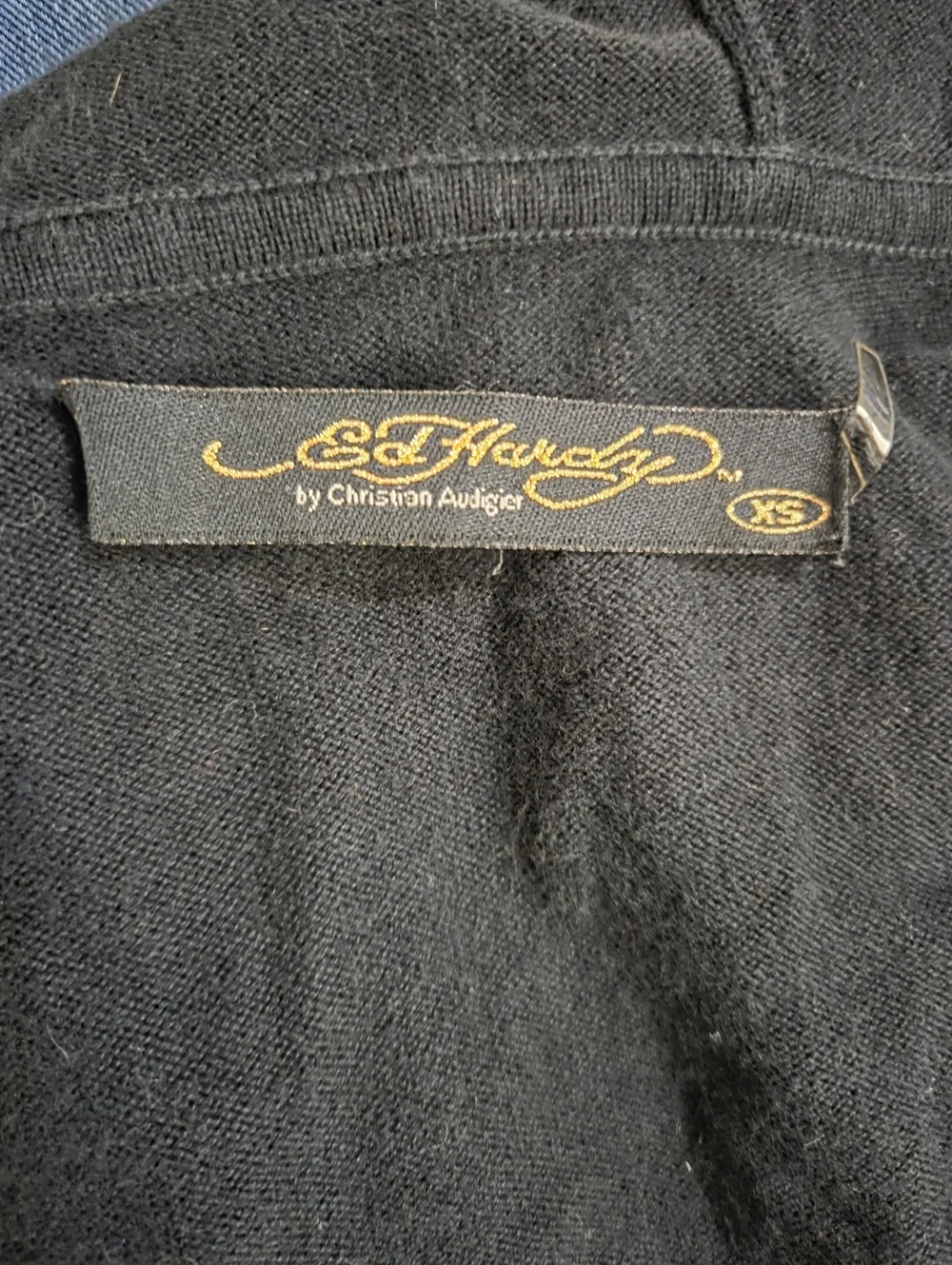 Ed Hardy Christian Audigier True Love Sweater Women's Size Xsmall Zip Up Y2K - Picture 13 of 15